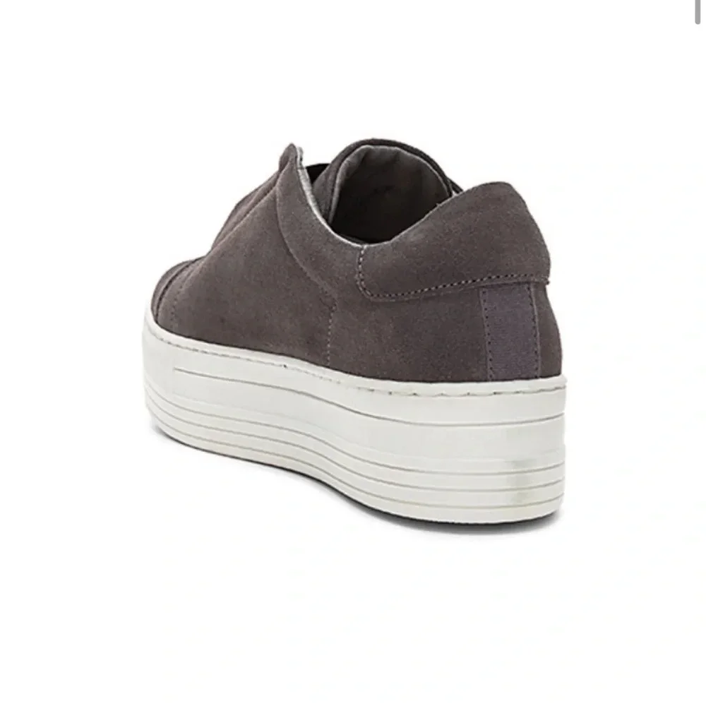 All Saints Aya Suede Platform Slip On Rounded Toe Elastic Top Sneaker 38/8